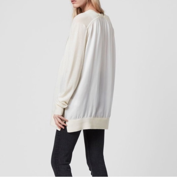 [M]All Saints Cream Jamie Cardigan Wool Blend NWOT - Picture 2 of 8